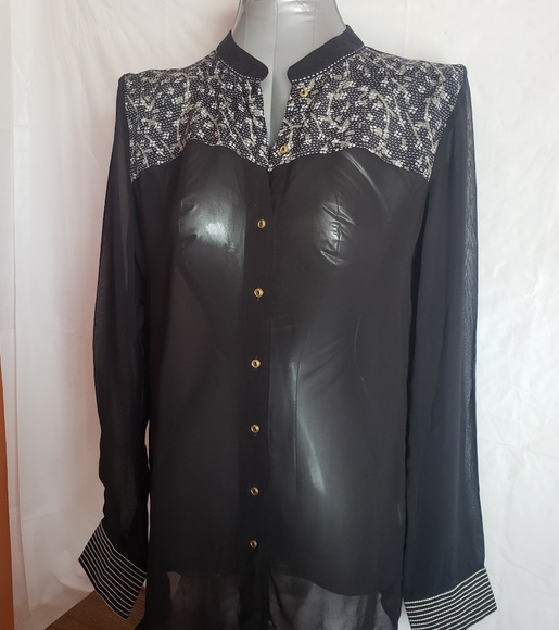 LABEL RITU KUMAR Black Sheer Top
Size 3 NWOT - Picture 1 of 8